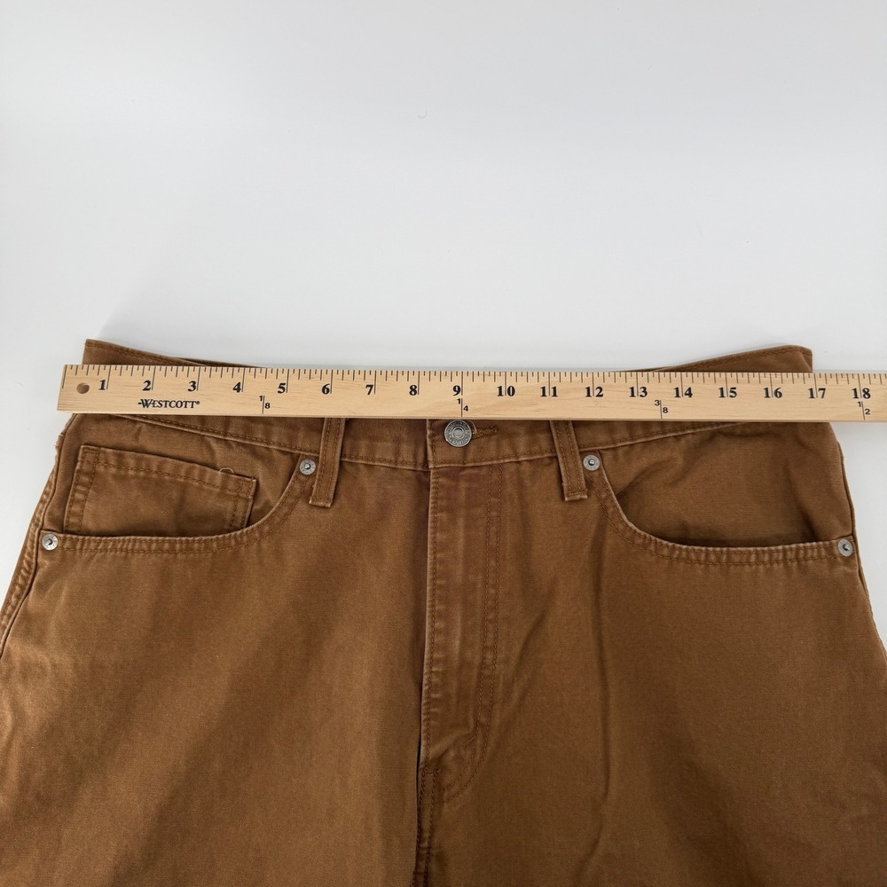 Levi's Denizen Carpenter Pants Mens 34x26 Brown Utility Workwear Relaxed Canvas - Picture 8 of 14
